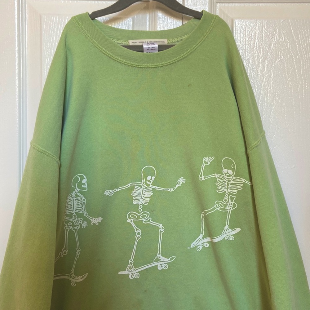 Urban Outfitters - Project Social T Skateboard Skeletons Oversized Sweatshirt